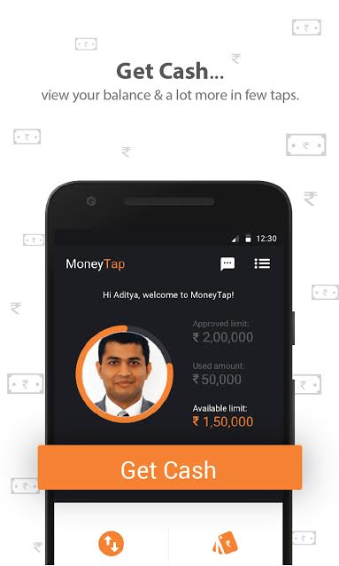 Screenshot of MoneyTap account
